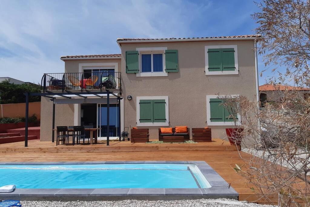 Maison Avec Vue Sur La Mer Et Avec Piscine A Fitou Exterior photo