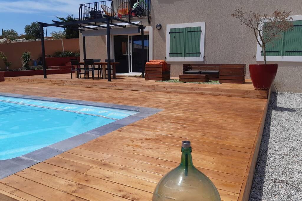 Maison Avec Vue Sur La Mer Et Avec Piscine A Fitou Exterior photo